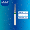 Mr. Bur 847R tapered flat end diamond bur 57L are tools used in multiple dental procedures. ISO 806 314 546 534 012 FG, Their tapered flat end heads are ideal for for effective crown and bridge preparation, shoulder margin preparation, and trimming and preparation for all composite materials. 