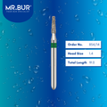 Mr. Bur 845 tapered flat end diamond bur 845/14 are tools used in multiple dental procedures. ISO 806 314 168 534 014 FG, Their tapered flat end heads are ideal for for effective crown and bridge preparation, shoulder margin preparation, and trimming and preparation for all composite materials. 