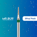 Mr. Bur 5 pcs Taper Flat End Coarse Diamond Bur FG is perfect for crown prep, shoulder margin prep, PFM material, anterior/posterior tooth trimming, and preparation.