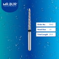 Mr. Bur 35AZ Spiral Cool Cut Ogival End Taper Super Coarse Diamond Bur FG are tools used in multiple dental procedures, ideal for prosthodontics, crown cutting, crown preparation, and crown & bridges.