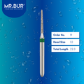 Mr. Bur 878 taper torpedo diamond bur 19 are tools used in multiple dental procedures. ISO 806 314 298 534 010 FG, Their taper torpedo heads are ideal for cavity preparation, trimming and lingual buccal reduction