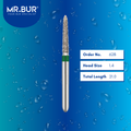 Mr. Bur 878 taper torpedo diamond bur 62B are tools used in multiple dental procedures. ISO 806 314 298 534 014 FG, Their taper torpedo heads are ideal for cavity preparation, trimming and lingual buccal reduction