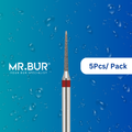 Mr. Bur's 5 pcs Fine Grit Pre-Polishing Torpedo Diamond Bur FG is perfect for prosthodontics, crown and cavity preparation, and achieving a high shine finish.