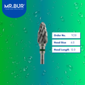 Mr. Bur Tungsten Carbide Coarse Cross Cut Laboratory Bur TC31, 6.0mm, ensures efficient material reduction, precise trimming, and durable shaping for dental prosthetics.