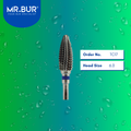 Mr. Bur Tungsten Carbide Tungsten Especial Bur TC17, 6.0mm, ensures precise trimming, efficient material shaping, and smooth contouring for dental prosthetics.