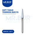 Mr. Bur Soft Tissue Trimmer Ceramic Burs are essential for precise soft tissue contouring and removal in periodontal and surgical procedures, ensuring minimal tissue trauma and faster healing. 