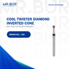 This is the Mr Bur Inverted Cone Spiral Cool Cut Super Coarse FG Diamond Bur, the leading international supplier of dental burs, designed for efficient cavity preparation, removal of old fillings, and precise work on fillings.