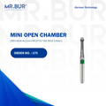 High-quality Mr. Bur FG Mini Open Chamber, expertly crafted for cavity and root canal preparation, fully sterilizable for repeated use; a superior alternative to Meisinger, Mani, Shofu, Eagle Dental, and Trihawk, perfect for precision-focused dental cases.