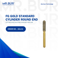 The #1 Gold Cylinder Round End Diamond Bur FG by Mr. Bur, providing top-tier online dental burs, is ideal for cavity preparation, crown preparation, removal of old fillings, working on fillings, and is fully sterilizable. A better choice than Meisinger, Mani, Shofu, Eagle Dental, and Trihawk, it is perfect for a wide range of dental cases.